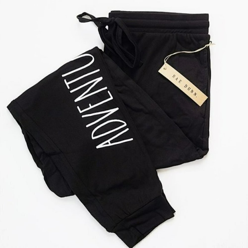 NWT Rae Dunn Ultra Soft Adventure Awaits Print Lounge Pants Joggers - Picture 4 of 4